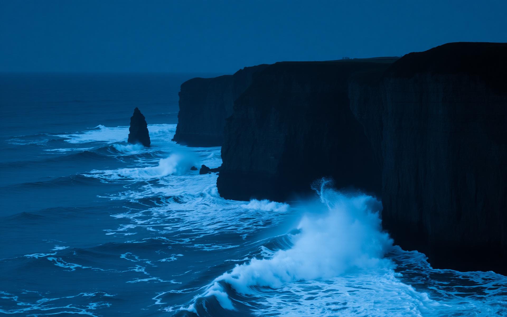 Atlantic waves at dusk